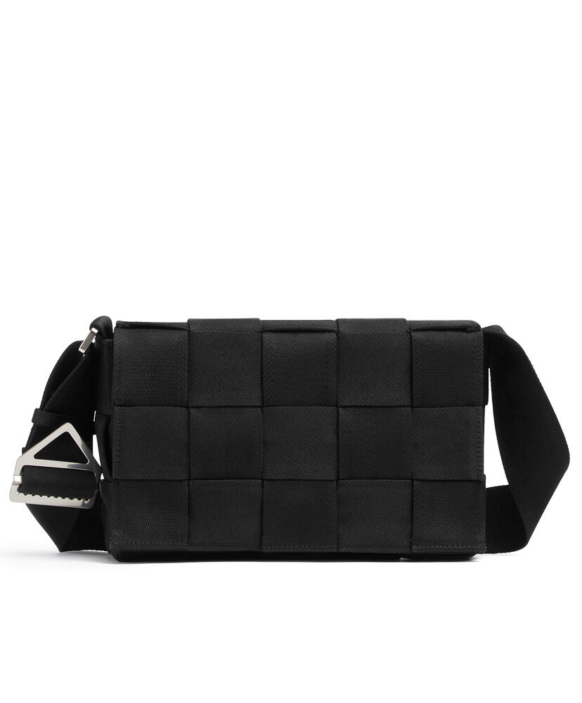 Bottega Veneta Small Webbing Cross Body Bag Black